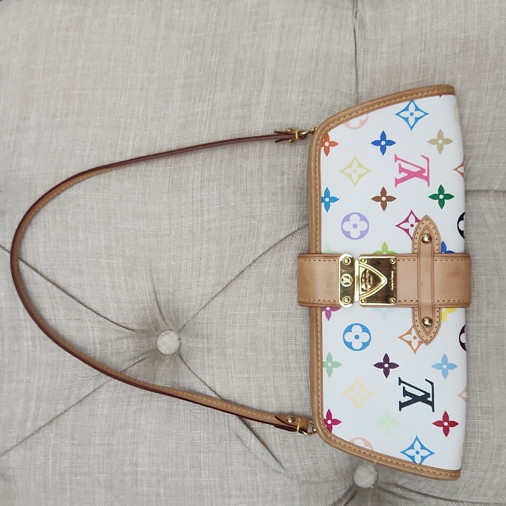 Louis Vuitton Monogram Shirley white multi color.